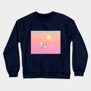 Great White Egret Catching The Sun Crewneck Sweatshirt